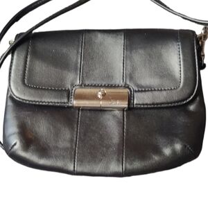 Coach Black Leather Kristen Crossbody Bag